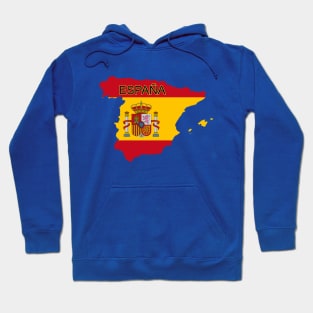 Spain flag & map Hoodie